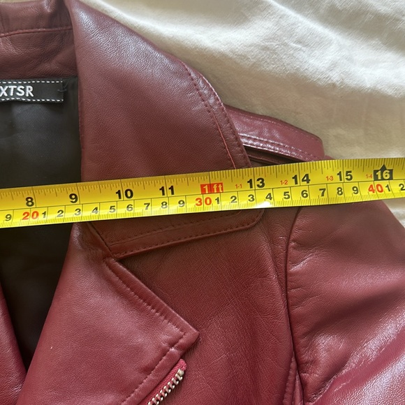 🎉 HOST PIC 🎉 NEW Burgundy Leather Moto Jacket - Picture 5 of 8